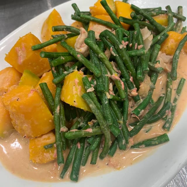 Ginataang Sitaw At Kalabasa Vegetable.